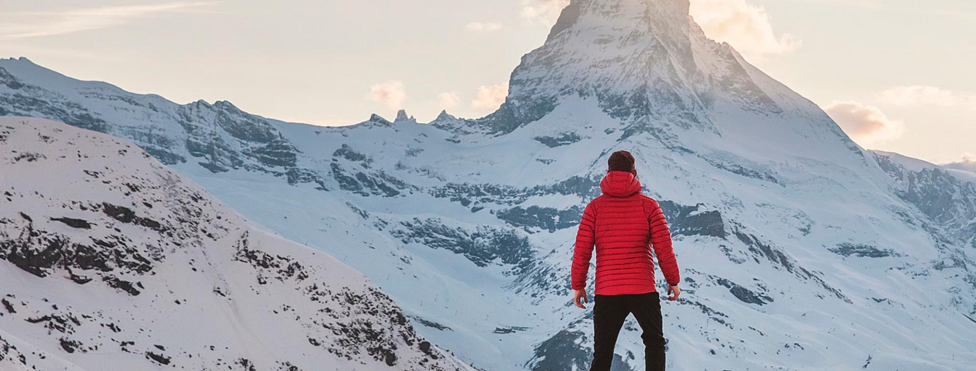 Person looking at a moutain